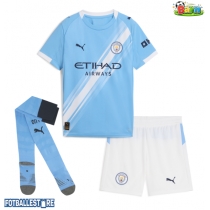 Manchester City Omar Marmoush #7 Hjemmedraktsett Barn 2025-26 Kortermet (+ Korte bukser)